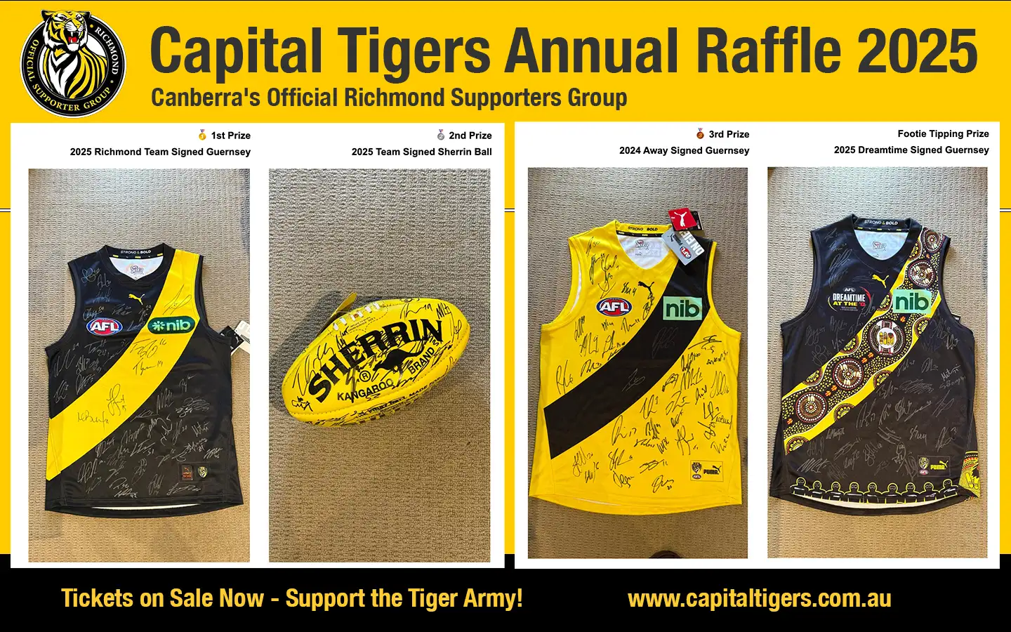 Capital Tigers 2025 Major Raffle Prizes